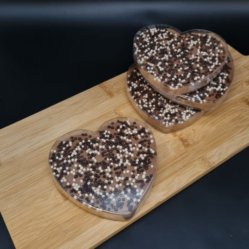 Afbeelding van Chocolade hart melk crispy balletjes