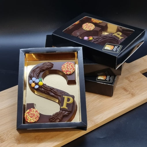 Afbeelding van Chocolade letter puur klein S