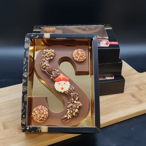 Afbeelding van Chocolade letter klein melk S caramel